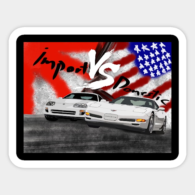 Import vs Domestic Sticker by oldschool_pontiac